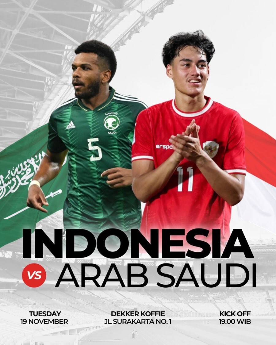 Lokasi Nobar Timnas Indonesia vs Arab Saudi di Malang