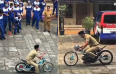 Guru SMK Di Purworejo Cobain Motor Drag Hasil Anak Muridnya