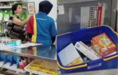 Ibu-Ibu Ketahuan Mencuri Di Minimarket