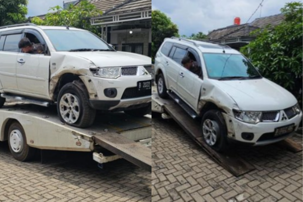 Mobil Pajero Tabrak Lari Di Bogor