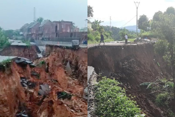 Terjadi Longsor Sepanjang 40 Meter di Tangerang, Akses Jalan Penghubung ke Bogor Tertutup