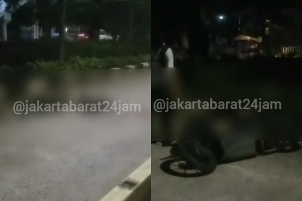 Seorang Pria Alami Kecelakaan Tunggal di Jalur Busway Depan Kampus Trisakti, Jakarta Barat