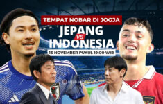 Tempat Nobar Timnas Indonesia vs Jepang di Jogja, Kualifikasi Piala Dunia 2026 Group C