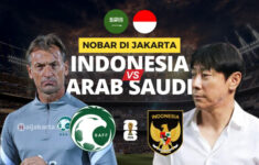 Lokasi Nobar Timnas Indonesia vs Arab Saudi di Jakarta, Kualifikasi Piala Dunia 2026 Zona Asia Group C