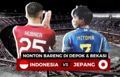 Tempat Nobar Timnas Indonesia vs Jepang di Bekasi dan Depok