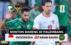 Tempat nobar timnas Indonesia vs Arab Saudi di Palembang