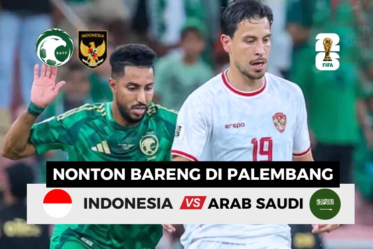 Tempat nobar timnas Indonesia vs Arab Saudi di Palembang