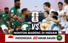 Lokasi Nobar Timnas Indonesia vs Arab Saudi di Medan