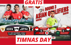 Lokasi Nobar Gratis Timnas Indonesia vs Jepang di Jakarta Bogor Depok Tangerang dan Bekasi