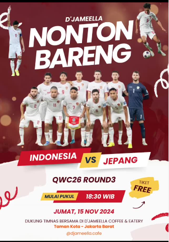 Lokasi Nobar Timnas Indonesia VS Jepang Di Jakarta