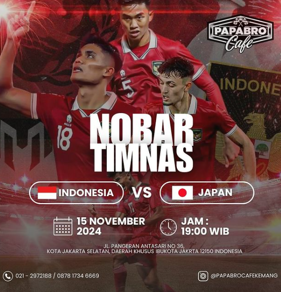 Lokasi Nobar Timnas Indonesia VS Jepang Di Jakarta