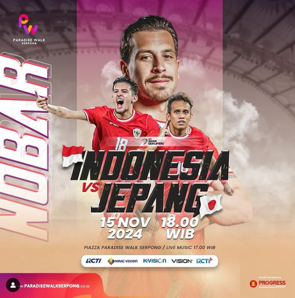 Nobar Timnas Indonesia vs Jepang di Tangerang