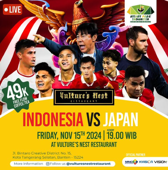 Nobar Timnas Indonesia vs Jepang di Tangerang 