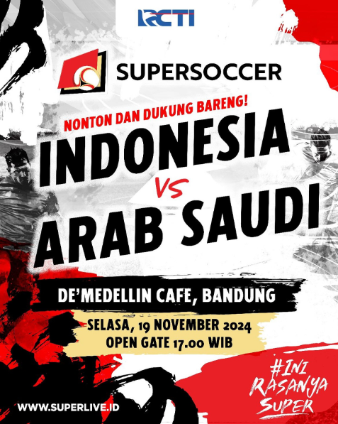 Lokasi Nobar Timnas Indonesia vs Arab Saudi di Bandung