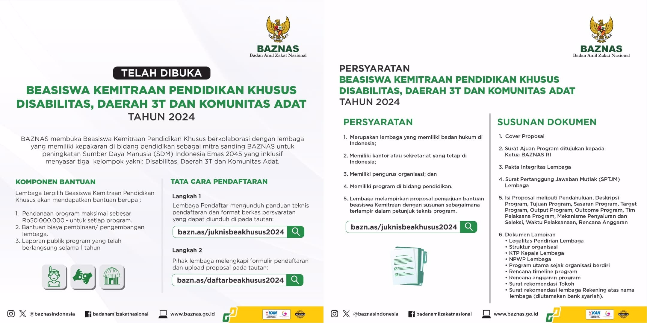 BAZNAS RI Buka Beasiswa Kemitraan Pendidikan Khusus 2024