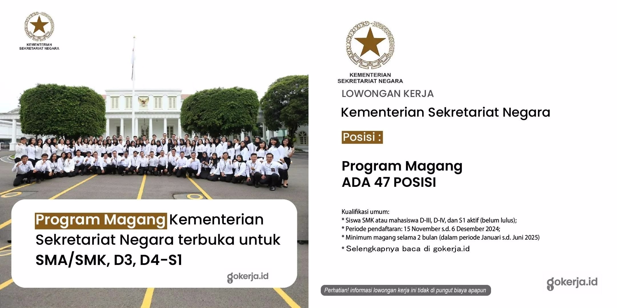 Kementerian Sekretariat Negara Buka Program Magang Tahun 2025