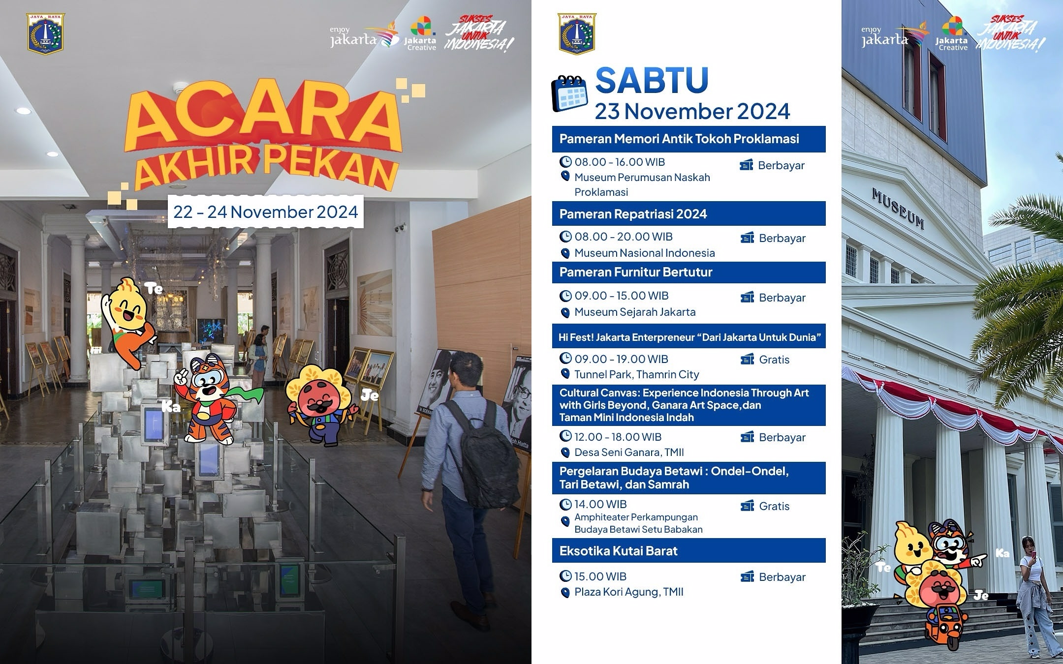 Rekomendasi Event Akhir Pekan Pada 23-24 November 2024