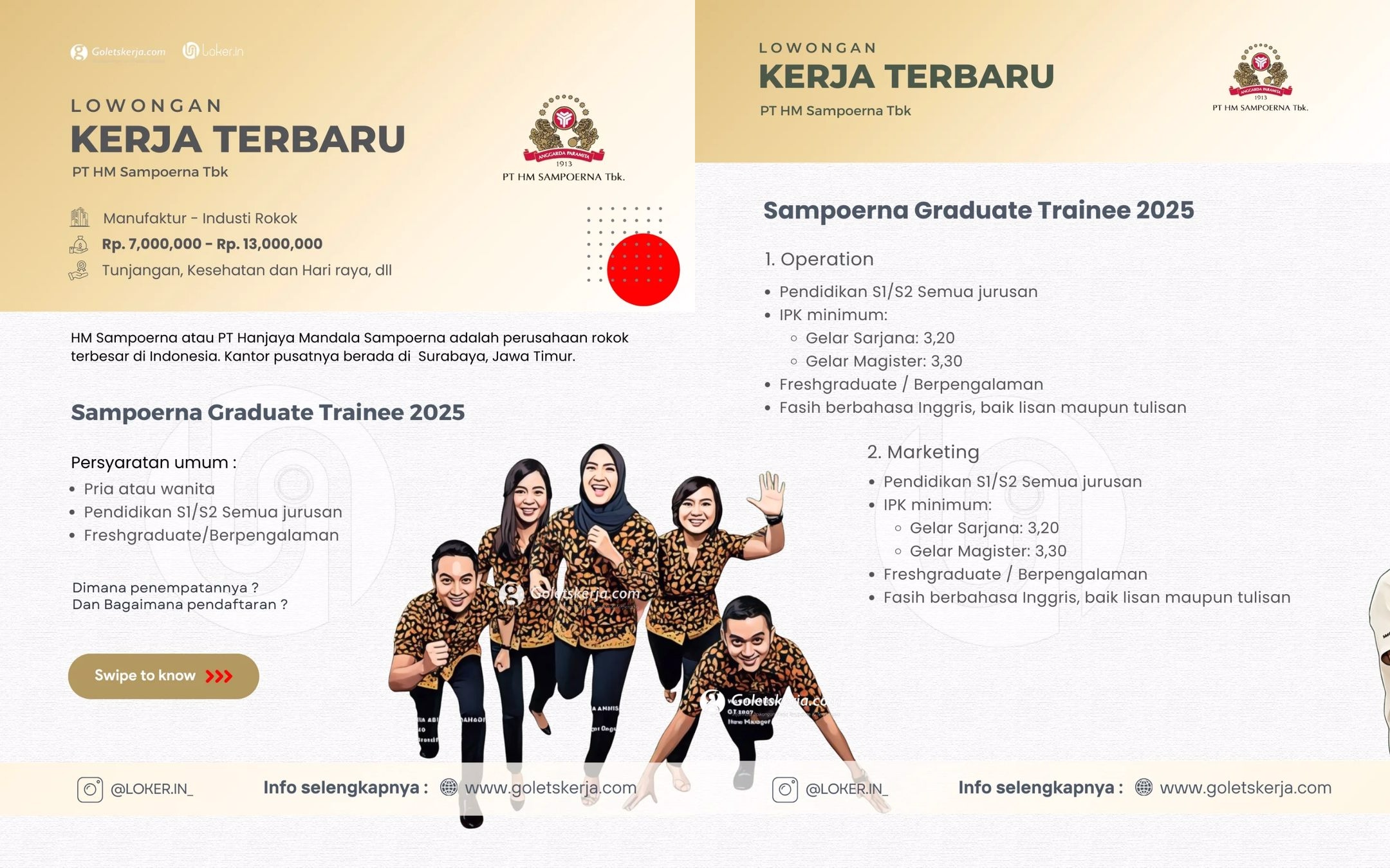 PT HM Sampoerna Tbk Buka Program Graduate Trainee 2025