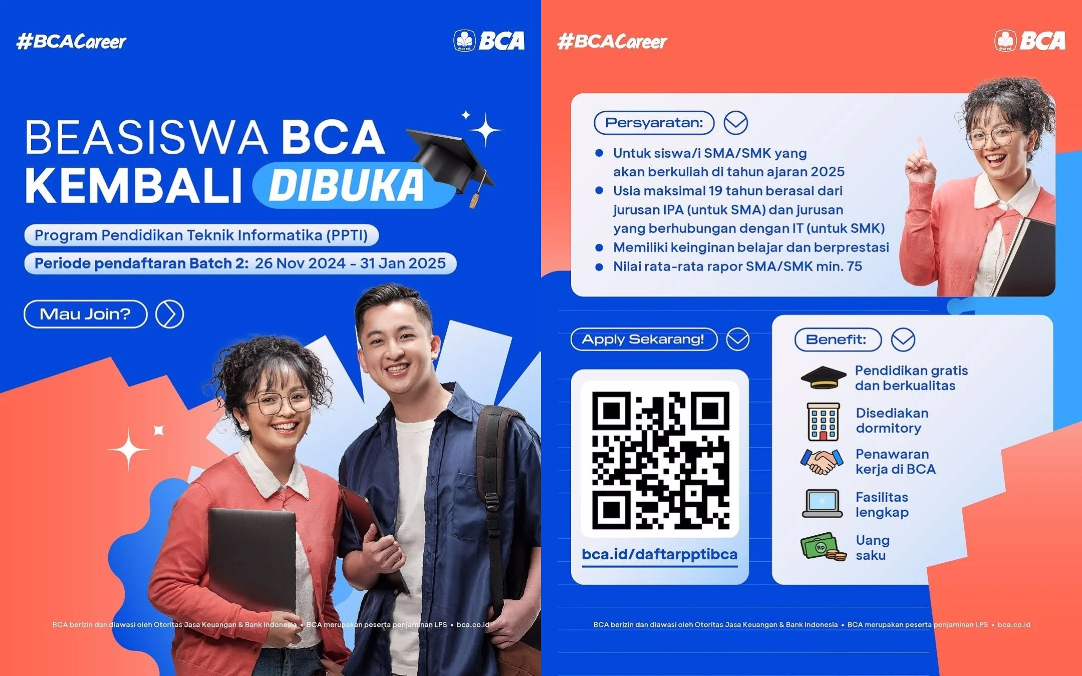 Beasiswa BCA 2025 Buka Program Pendidikan Teknik Informatika