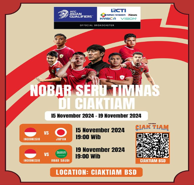 Nobar Timnas Indonesia vs Jepang di Jabodetabek