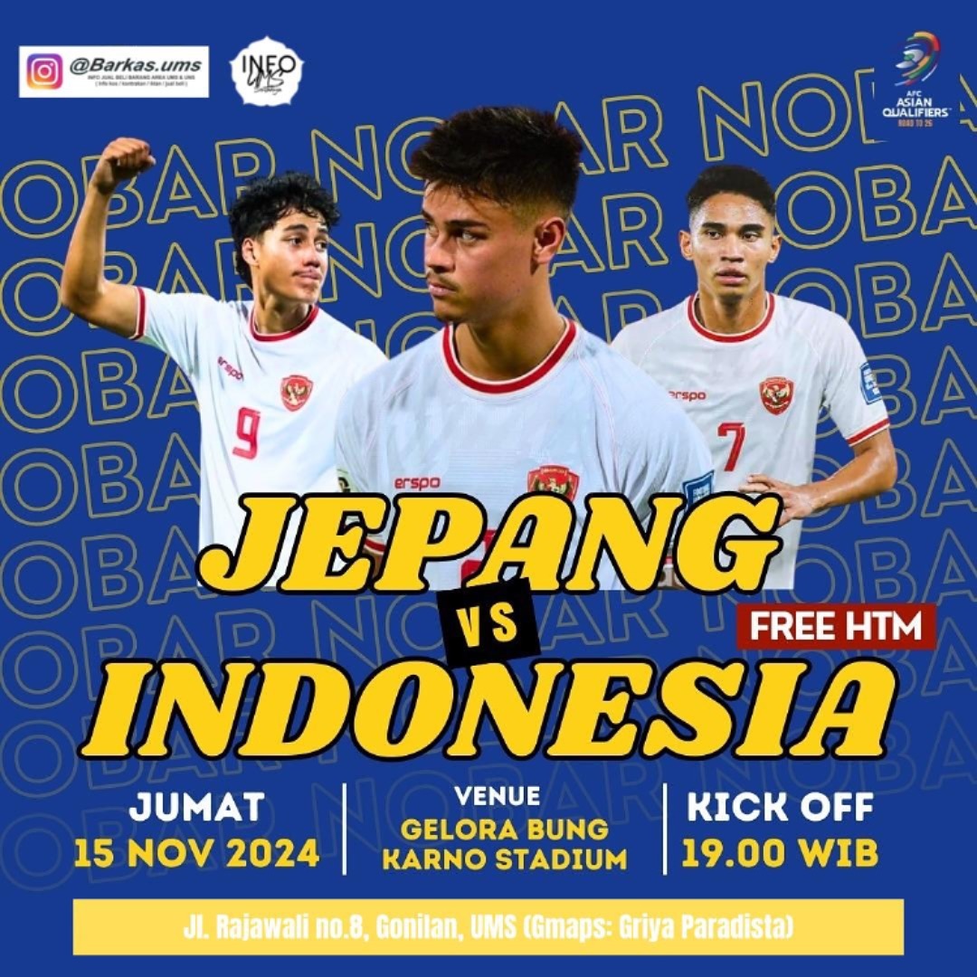 Nobar Timnas Indonesia vs Jepang di Solo