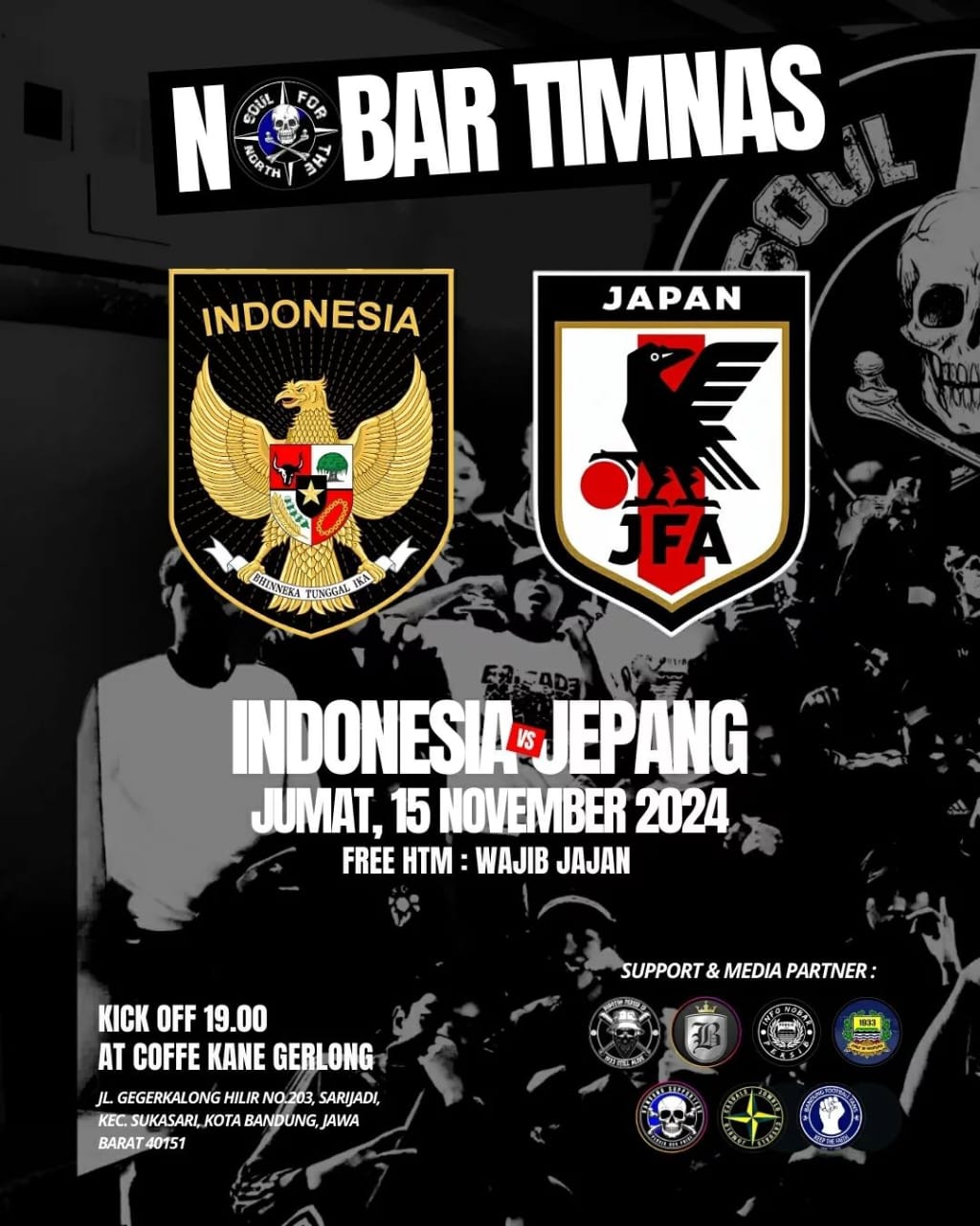 Lokasi Nobar Timnas Indonesia vs Jepang di Bandung