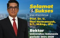 Prof Heri Hermansyah Jadi Rektor Universitas Indonesia Periode 2024-2029