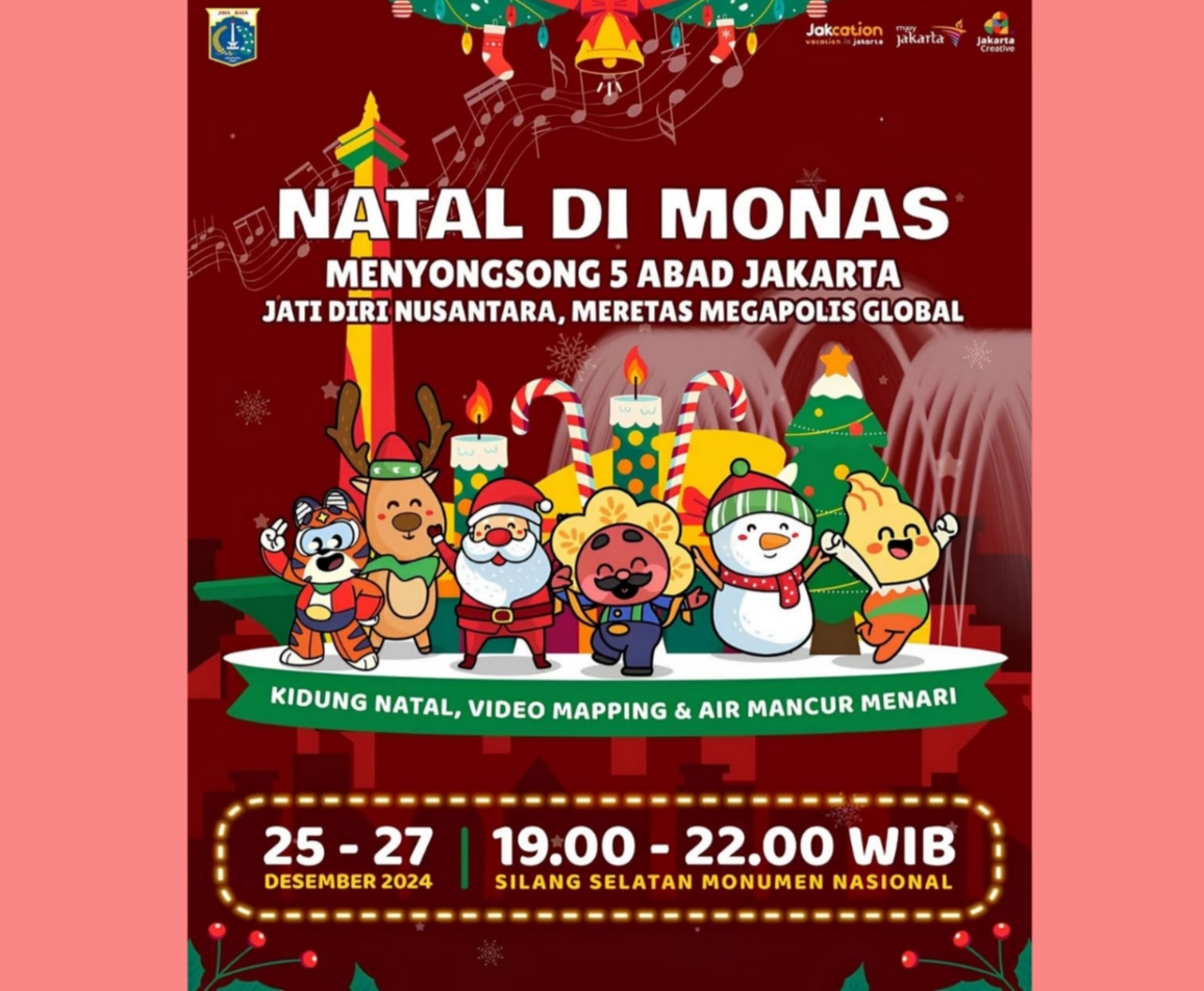 Jadwal Acara Sambut Natal dan Tahun Baru 2025 di Monas