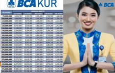 Tabel KUR BCA 2024 Rp50 Juta