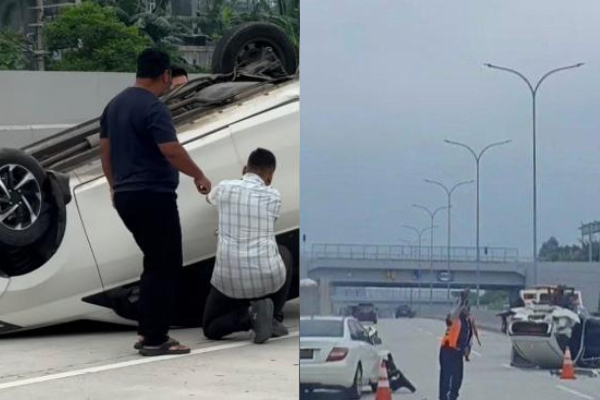 Kecelakaan Sedan dan LCGC di Tol Serpong-Balaraja, Diduga Lajukan Kecepatan Tinggi hingga Hilang Kendali