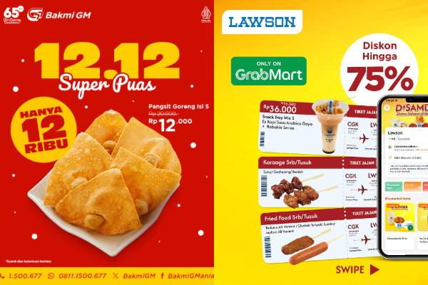 25 Daftar Promo Makanan dan Minuman Harbolnas 12.12 Desember 2024, Ada Bakmi GM hingga Lawson, Buruan Cek!