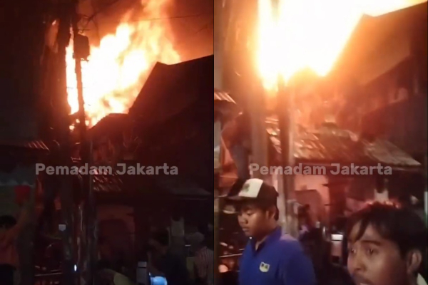 Kebakaran Rumah di Johar Baru Jakpus, Diduga Api Muncul dalam Kamar di Lantai 3