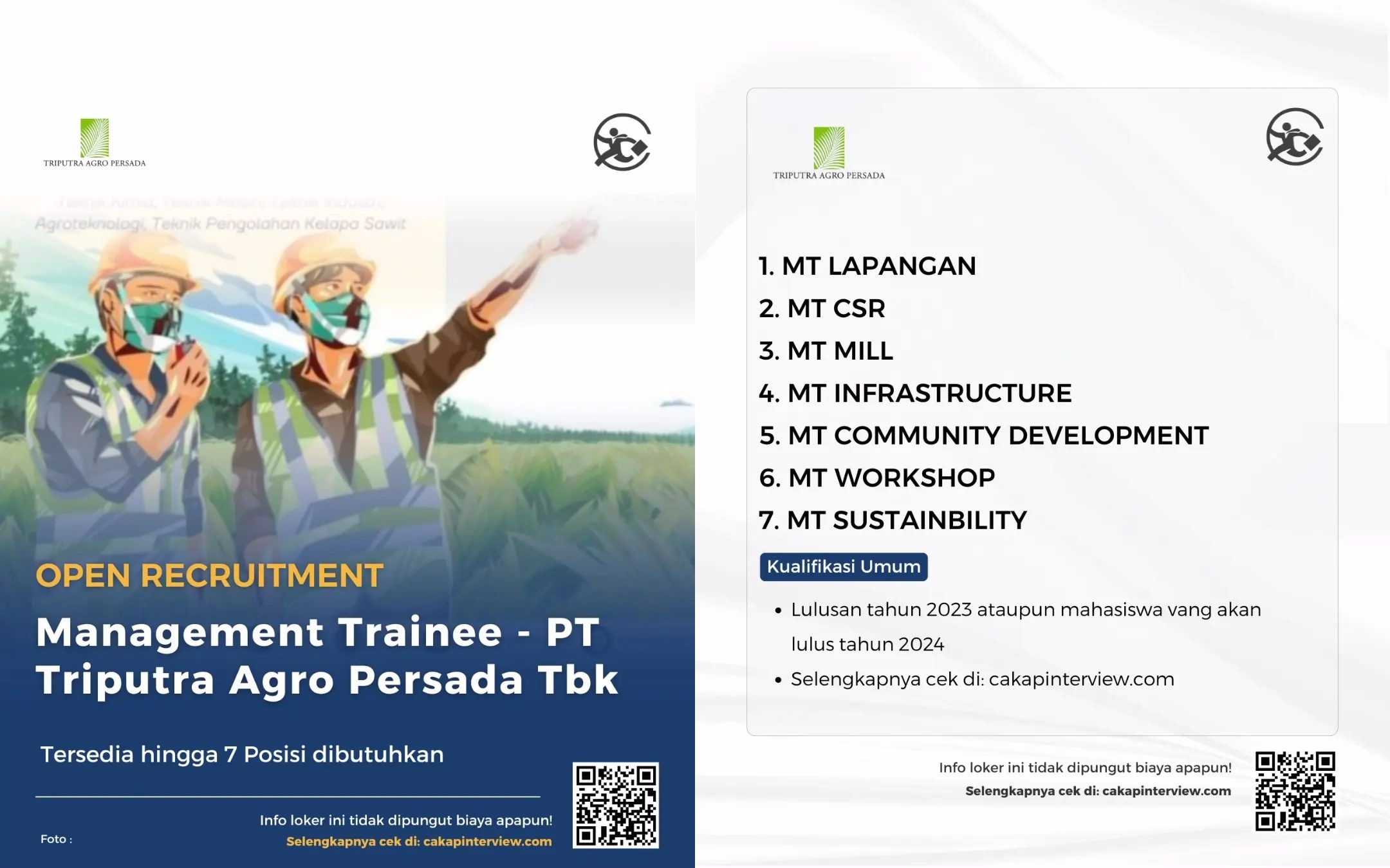 Lowongan Internship PT Triputra Agro Persada Tbk Buka Kesempatan Karir di Industri Pertanian