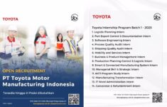 PT Toyota Motor Manufacturing Indonesia Buka 41 Posisi Internship Batch 1 Tahun 2025