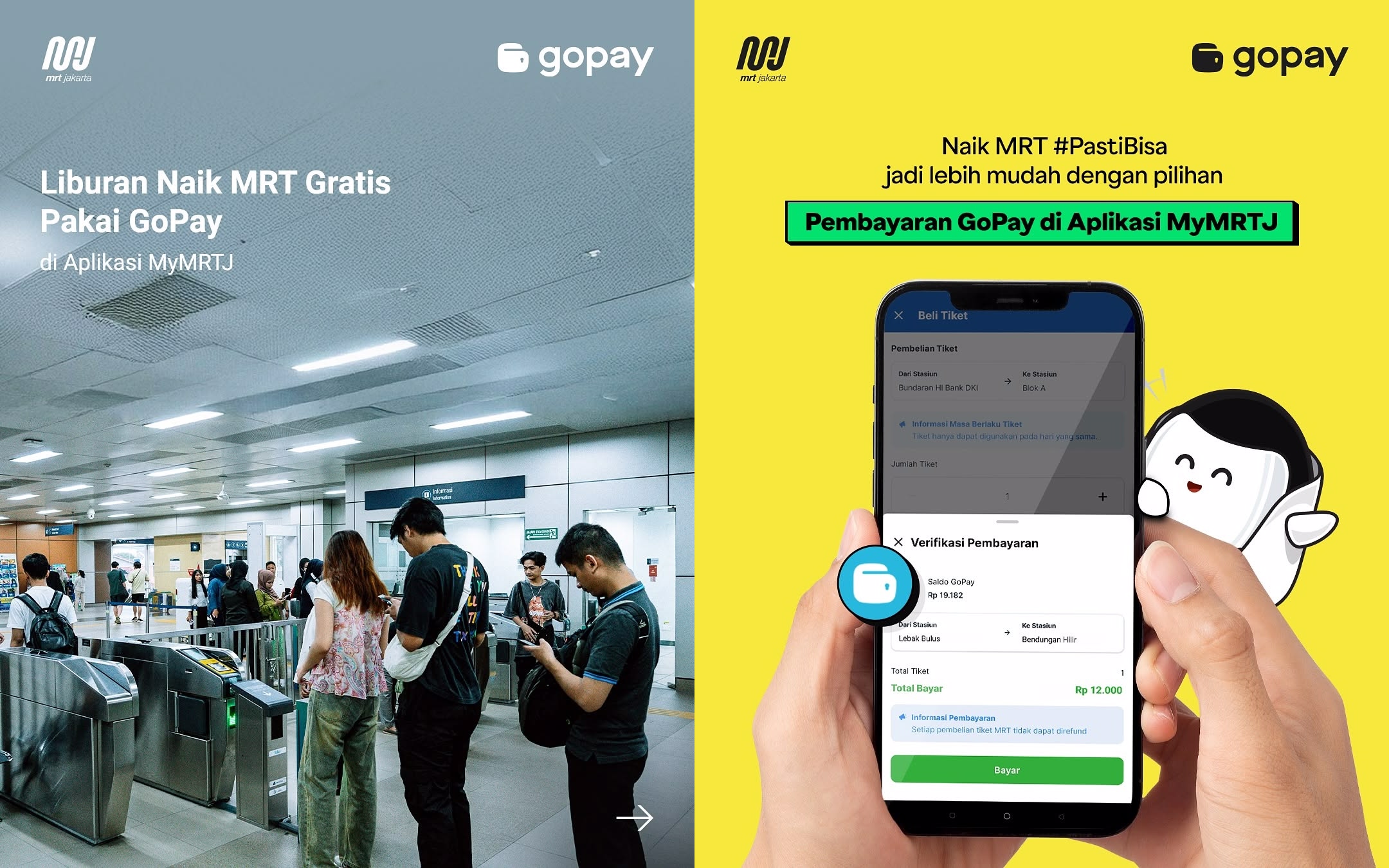 Liburan Seru Naik MRT Jakarta Gratis Pakai GoPay