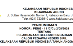 Jadwal Pengumuman Hasil Akhir CPNS 2024 Kejaksaan Agung