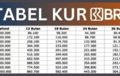 Tabel KUR BRI 2025