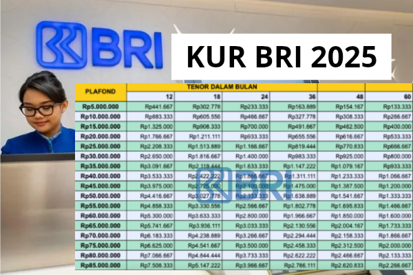 Tabel Pinjaman KUR BRI 2025