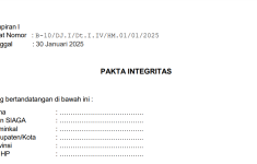 Tahapan dan Contoh Format Pakta Integritas PPG Daljab Kemenag Tahun 2025