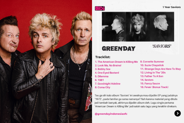 Jadwal Rundown Konser Green Day di Jakarta, Rayakan 30 Tahun Dookie