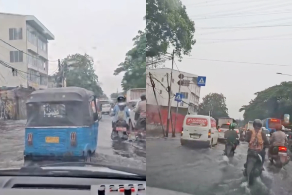 Jalan Daan Mogot Banjir, Kendaraan Terpaksa Harus Masuk Jalur Busway