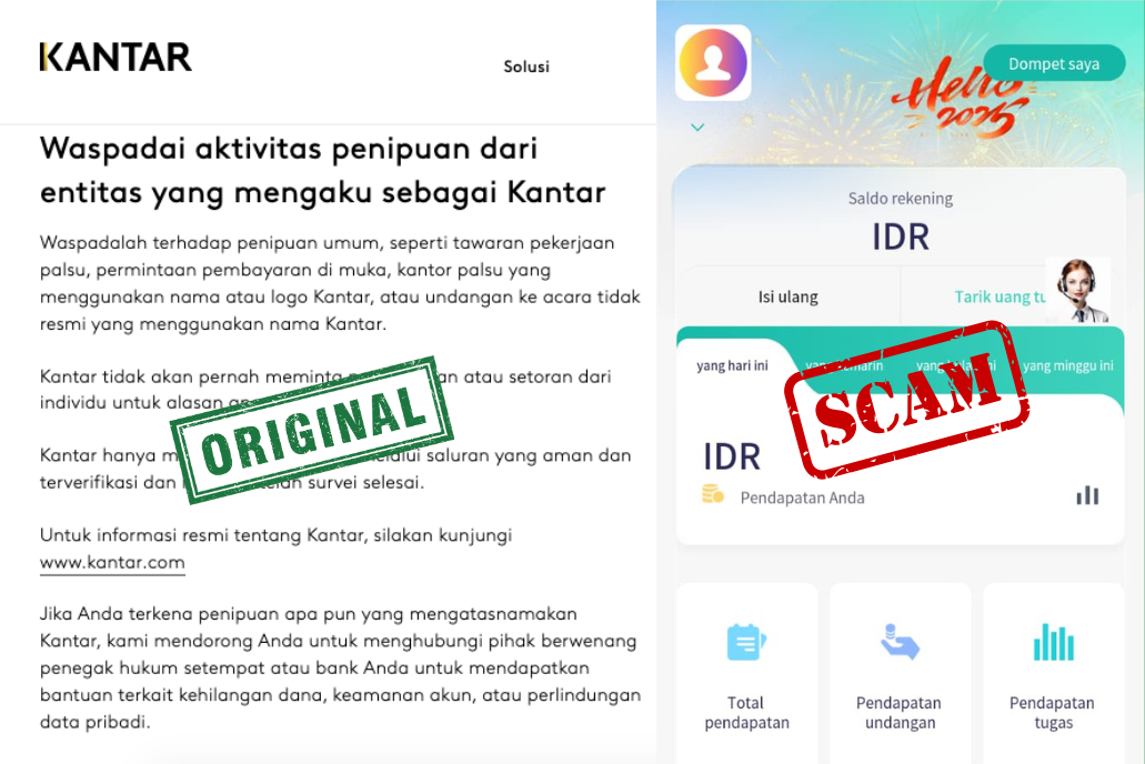 Link Website Kantar Asli Beri Peringatan Serius