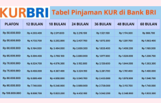 Tabel Angsuran KUR BRI 2025