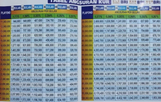 Tabel Angsuran KUR BRI 2025