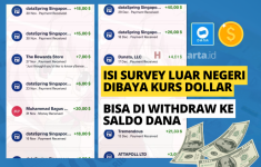 Aplikasi Survei Luar Negeri yang Membayar Saldo DANA Gratis dalam Kurs Dollar