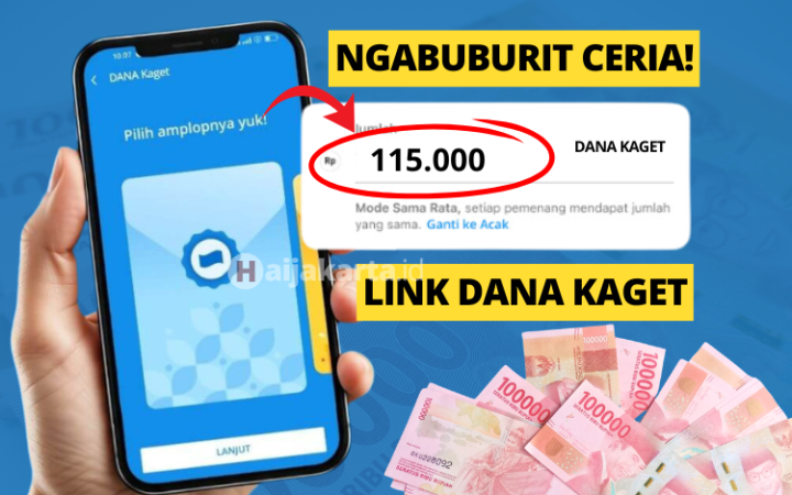 Klaim Saldo DANA Gratis Rp115.000 Hari ini 9 Maret dari DANA Kaget