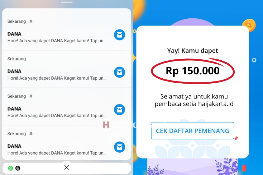 Saldo Dana Gratis Rp1500.000 Hari Ini 10 Maret dari DANA Kaget, Yuk Klaim Sekarang!