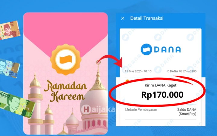 Klaim Link DANA Kaget Rp170.000 Hari Ini 11 Maret, Saldo DANA Gratis Masuk Dompet!