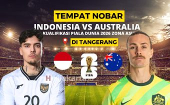 Nobar Timnas Indonesia vs di Australia di Tangerang