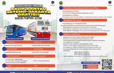 Jadwal Mudik Gratis Balik Rantau Jateng-Jakarta 2025